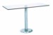 1120mm x 500mm Global Elbow Table with Chrome Pedestal