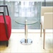 Globel Knee Table with Bright Chrome Pedestal