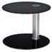 525mm diameter stainless steel Saint in black glass.