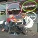 800mm diameter safety glass top with bright chrome base - perfect glass furniture for dry outdoor snacks.