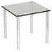 525x525mm Chrome Knee Micro glass table.