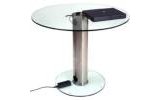 Futureglass round glass meeting table.
