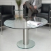 1200mm Diameter Social Table with a 450mm tall stainless steel column.